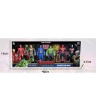 Set Complet 6 Figurine Supereroi Avengers cu Armaturi, Plastic, Jucarii Copii Peste 3 ani