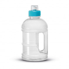 Bidon apa sport 1250 ml, Everestus, SB02, plastic, transparent, saculet de calatorie inclus foto