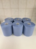 Cumpara ieftin Set 6 role hartie industriale Albastre 2 straturi Celtex 2 straturi 108m 450 coli 20x24cm