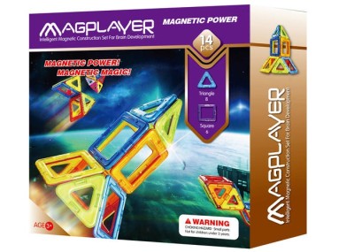 Joc de constructie magnetic - 14 piese PlayLearn Toys foto