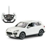 MASINA CU TELECOMANDA PORSCHE CAYENNE TURBO ALB CU SCARA 1 LA 14 SuperHeroes ToysZone