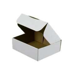 Set 100 Cutii cu Autoformare, 105x105x70 mm, Carton Alb/Natur foto