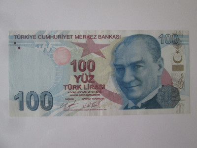 Turcia 100 Lirasi/Lire 2009 foto