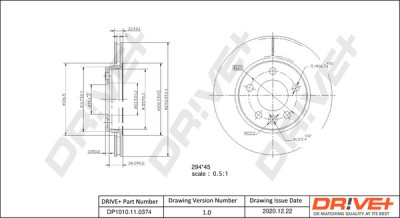 Dr!ve+ DP1010.11.0374 Disc frana foto