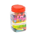 Set Cifre si litere din lemn cu magneti, 51 bucati, Multicolor, ATU-081878