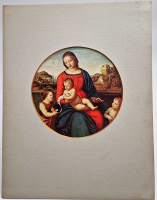 vtg Art Print din 1903 RAFFAEL - Madonna del Duca di Terranuova _ Vechi Maestri foto