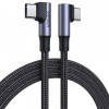Cablu Date si Incarcare USB-C - USB-C UGREEN US335 Angled, 100W, 1m, Negru