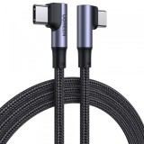 Cablu Date si Incarcare USB-C - USB-C UGREEN US335 Angled, 100W, 1m, Negru