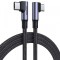 Cablu Date si Incarcare USB-C - USB-C UGREEN US335 Angled, 100W, 1m, Negru