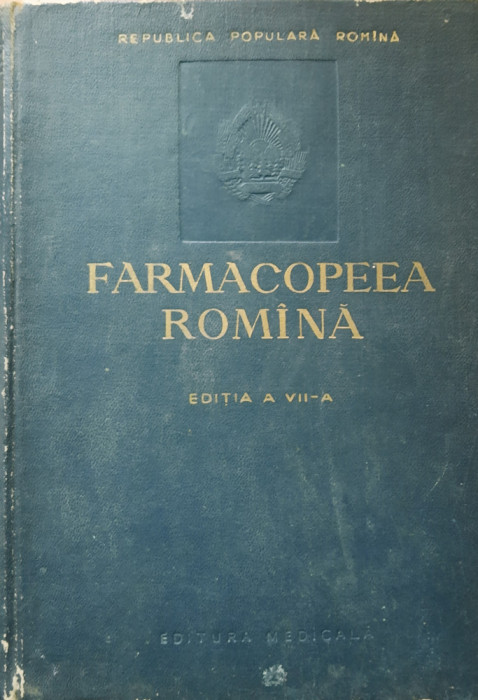 FARMACOPEEA ROMANA Ed. a VII-a 1956