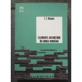 I.I. Russu - Elemente autohtone &icirc;n limba rom&acirc;nă: substratul rom&acirc;no-albanez