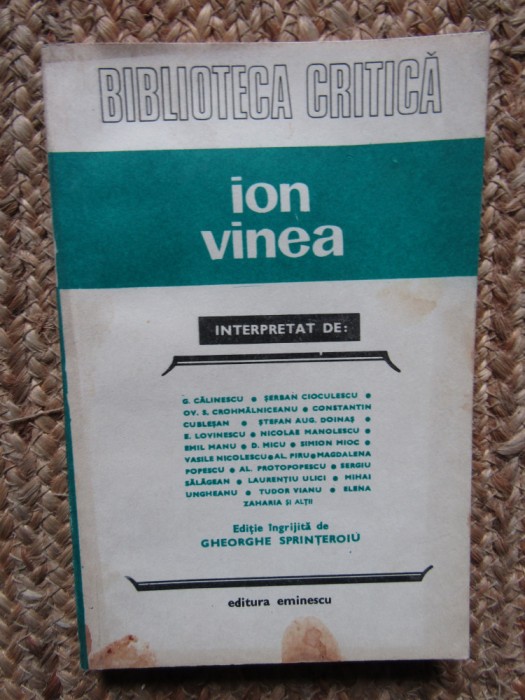 ION VINEA INTERPRETAT DE ...