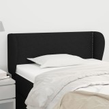 VidaXL Tăblie de pat cu aripioare negru 83x23x78/88 cm material textil 3116980