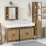 Set mobilier baie 4 piese Lemn de stejar lemn prelucrat