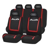 Set Huse Scaune Universale Compatibile cu Audi &ndash; Negru/Rosu