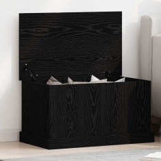 vidaXL Cutie de depozitare Stejar negru 70 x 40 x 28 cm Lemn compozit 862826