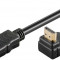 Cablu HDMI2.0 cu ethernet 19p tata - HDMI 19p tata 90掳 aurit OFC 3m