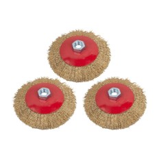 SKIL 2610S01215 set 3 perii din otel pentru peria electrica pentru buruieni, 123 mm, M14 foto
