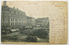 Bucuresti - Calea Victoriei, Hotel Continental, circulata 1902 foto