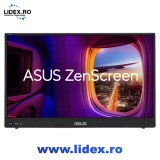 Monitor portabil Asus 15.6" IPS Full HD ZenScreen, USB Type-C, mini-HDMI, 9, Auto Rotation, negru 90LM0385-B01N71