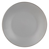 Farfurie ceramica gri pentru fructe cu textură metallică 21cm, CMCLASS
