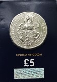 5 pounds 2017 Marea Britanie, 5th Portrait; Unicorn of Scotland, Brilliant unc, Coincard, km#1461
