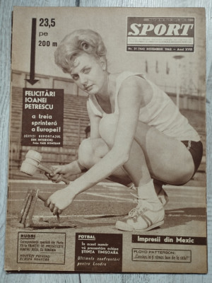 Revista SPORT nr. 21 (164) - Noiembrie 1965 - Stiinta Timisoara foto