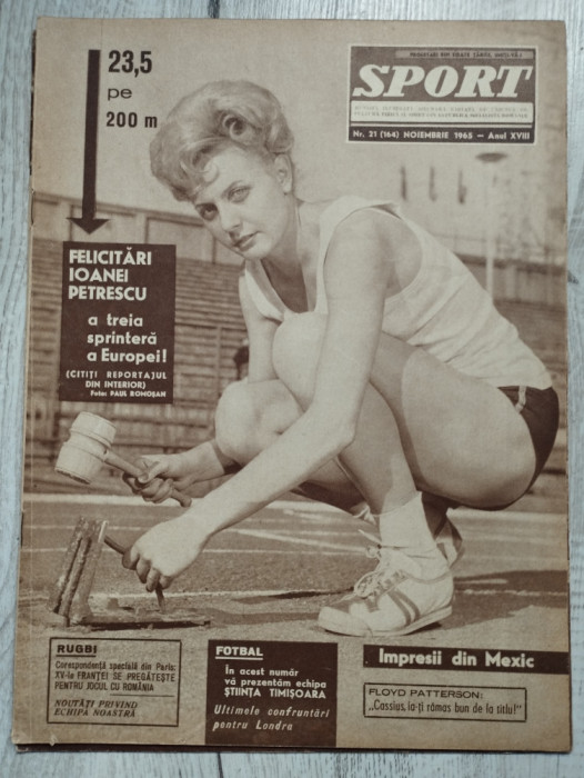 Revista SPORT nr. 21 (164) - Noiembrie 1965 - Stiinta Timisoara