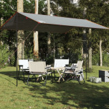 VidaXL Prelată de camping, gri și portocaliu, 400x294 cm, impermeabilă