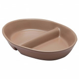 Cumpara ieftin Tava ovala ceramica 2 compartimente Royal Konig, 27x21x5 cm, Crem, 01841