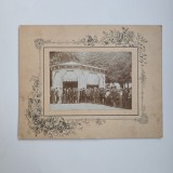 Fotografie de colectie, Atelier Benesch Erno, Delegatie oficiala in fata pavilionului din parcul central la Oravita, Romania, Austro-Ungaria, ca. 1890