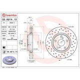 Set disc frana Toyota Auris ( E15) 10.06-09.12, Corolla Sedan ( E15) 10.06-12.18, Fata, 295X26mm, ventilat, BREMBO