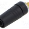Conector banană 4mm 32A 1kV negru aurit Hirschmann T&amp;M