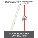 Scara modulara DEPOSTEP PSS D-1 din 4 sectiuni