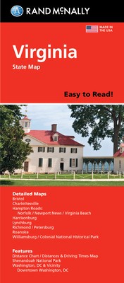 Rand McNally Easy to Read Folded Map: Virginia State Map foto