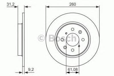 Disc frana HONDA INSIGHT (ZE) (2009 - 2016) BOSCH 0 986 479 051 foto