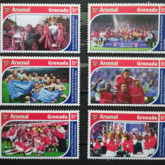 BC838, Grenada , serie sport, fotbal-Arsenal 2001-2002