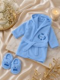 Halat de baie cu papucei Prince, RAMEL, albastru (Marime Disponibila: 2-3 ani)