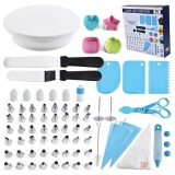Set 80 Piese Ustensile pentru Ornare Prajituri, Cyrax, din Plastic si Otel Inoxidabil, Forme Briose, Multicolor