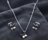 Cumpara ieftin Set Bijuterii din Argint 925 , zDark Butterfly, - Colier E i Cercei cu Zirconiu Negru