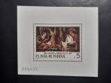 1970 - Reproduceri de arta - Scene de vanatoare- colita dantelata - LP742, Nestampilat