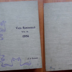 Revista Viata Romaneasca , Iasi , 1908 , volum 9 , legatura clasica