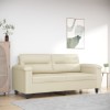 VidaXL Canapea cu 2 locuri, crem, 140 cm, piele ecologică 359584