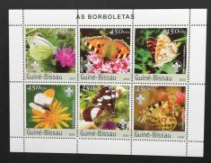 GUINEA BISSAU-FAUNA-FLUTURI-1 M/Sh.- NEOBLITERAT -G BIS 304A