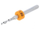Burghiu 1,8mm oţel carbon pentru plăci PCB 1/8 (3,175mm)