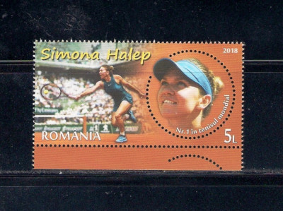 ROMANIA 2018 - SIMONA HALEP, MNH - LP 2209 foto