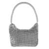 Poșetă Exclusivo, Strass, Argintie, 22x5.5x18cm, Argintiu, Oem