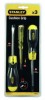 Set 3 Surubelnite Stanley CushionGrip: Dreapta 3x65, 5x100mm, Phillips PH2x100mm + Tester Tensiune