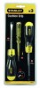 Stanley 0-65-012 Set 3 surubelnite CushionGrip: Tester de tensiune, Dreapta 3x65mm, 5x100mm, Phillips PH2x100mm - 3253560650124