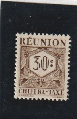 Reunion 1947-Taxe ,dantelat,MNH ,Mi.P27 foto